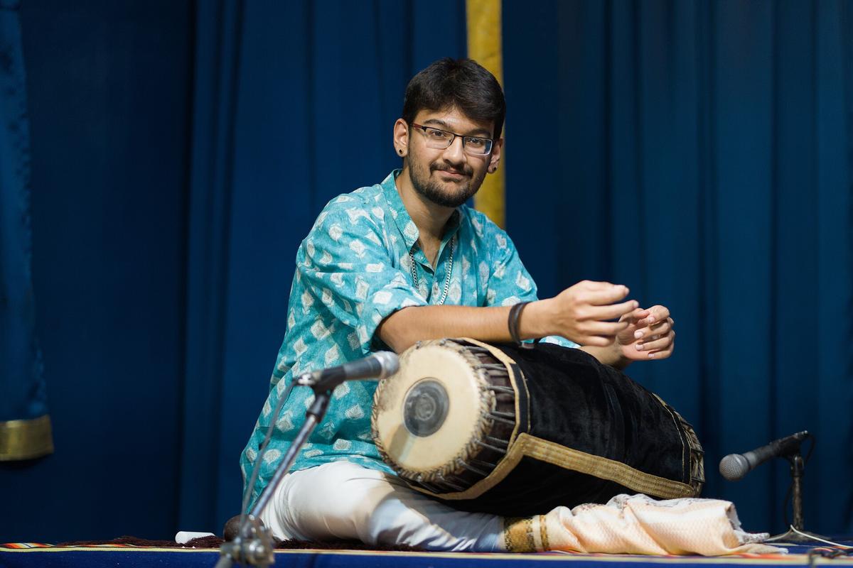 Bengaluru-based mridangist Kaushik Sridhar.